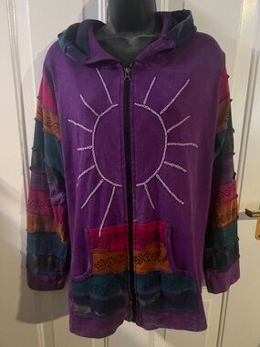 GREATER GOOD ☀️ 100% COTTON HOODED KANGAROO POCKET ZIP-UP SWEATSHIRT Women’s 1X